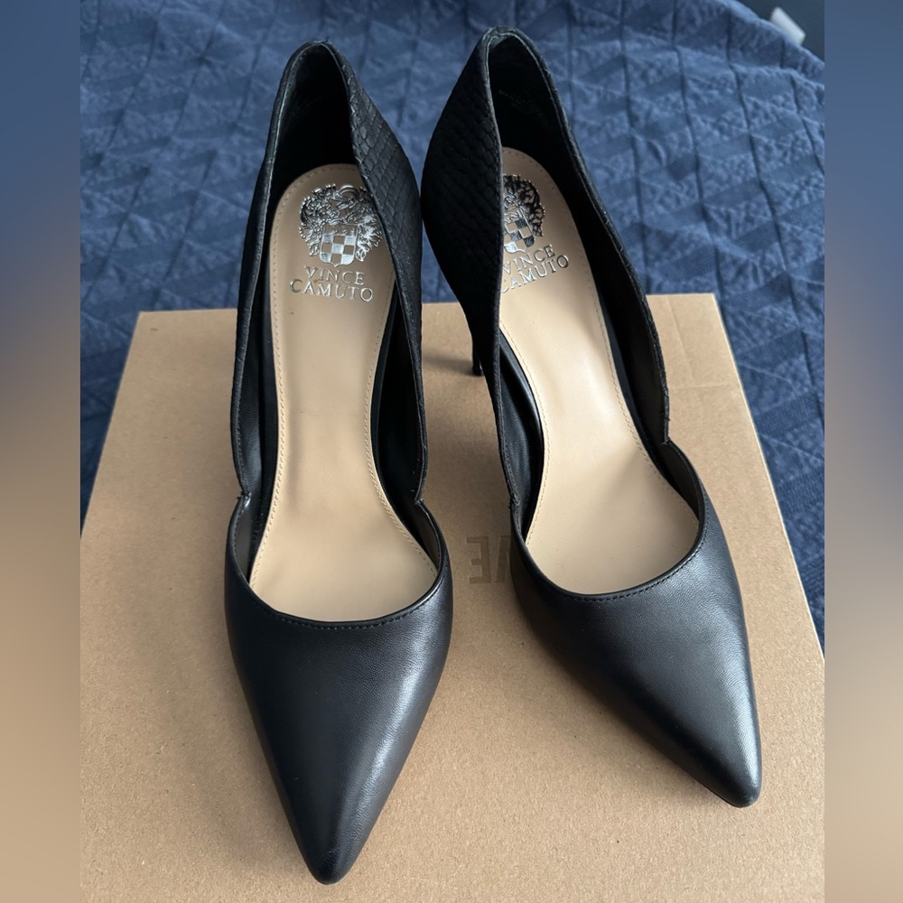 Vince Camuto Airmosah Pump Stiletto Black Heels Size 10
